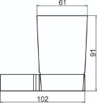 SS304 Black - Diş Fırçalık