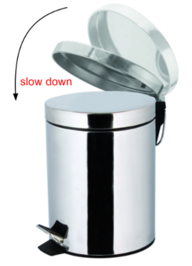 	5 lt Pedallı Yavaş Kapanır Çöp Kovası